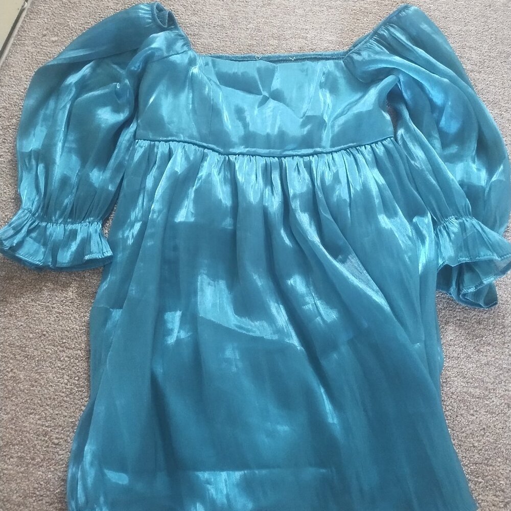 Empire waist organza mini dress